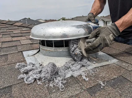Cleaning Dryer Vent On Roof in Kannapolis