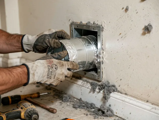 Professional dryer vent repair and installation by Kannapolis Dryer Vent Cleaning in Kannapolis