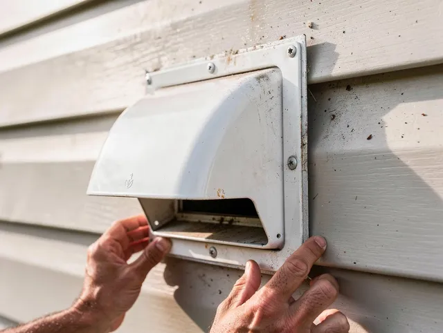 Kannapolis Dryer Vent Cleaning technician delivering thorough residential dryer vent cleaning service in Kannapolis